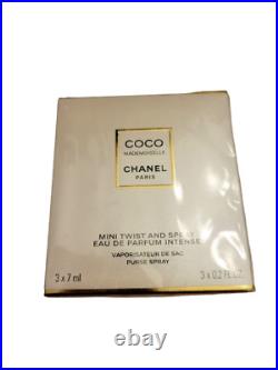 CHANEL COCO MADEMOISELLE 3x0.2 oz (7 ml) EDP INTENSE MINI Twist and Spray NIB