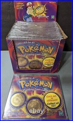 Pokemon Battling Coin Game Original Retail Box/Packaging + 15 Sealed Coin Packs