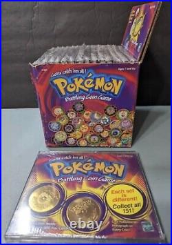 Pokemon Battling Coin Game Original Retail Box/Packaging + 15 Sealed Coin Packs